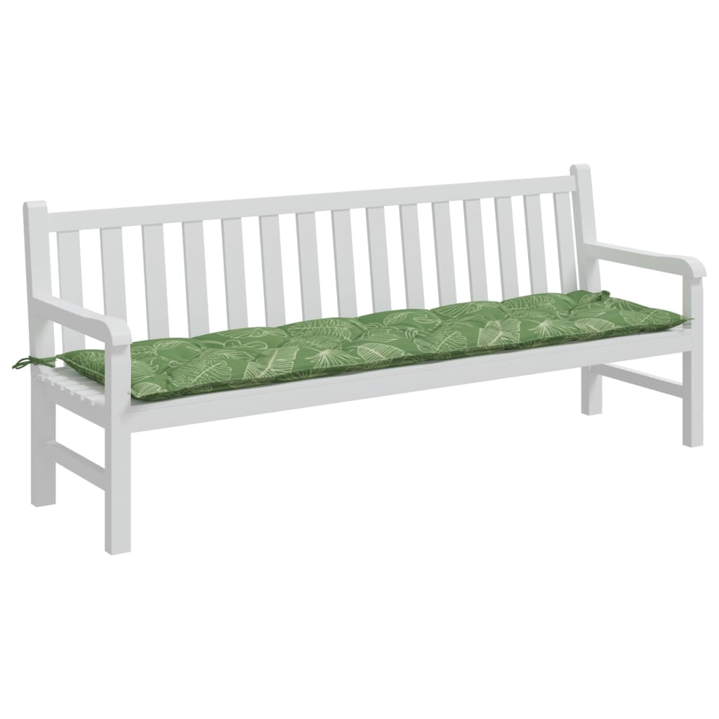 Cuscino Panca da Giardino Motivo a Foglie Tessuto