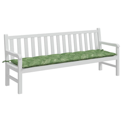 Cuscino Panca da Giardino Motivo a Foglie Tessuto