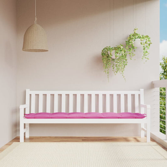 Cuscino per Panca da Giardino Rosa 200x50x7 cm in Tessuto - homemem39