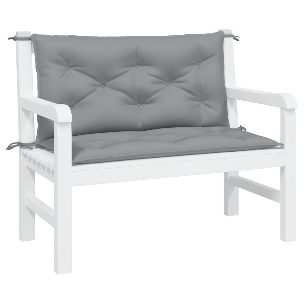 Cuscini Panca da Giardino 2pz Grigi 100x50x7cm Tessuto Oxford | homemem39