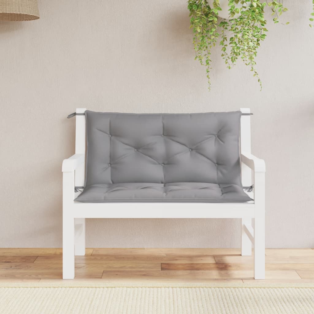 Cuscini Panca da Giardino 2pz Grigi 100x50x7cm Tessuto Oxford | homemem39