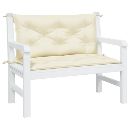 Cuscini Panca da Giardino 2 pz Crema 100x50x7 cm Tessuto Oxford | homemem39
