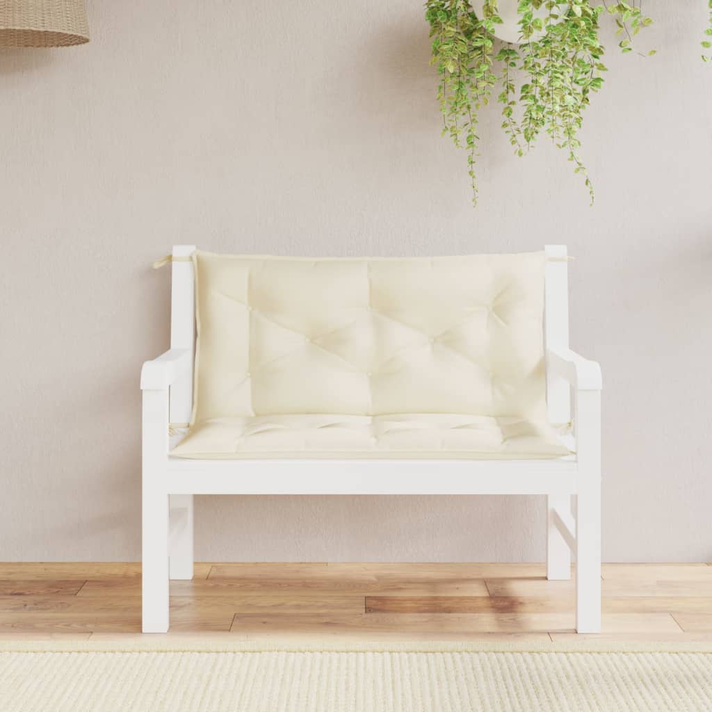Cuscini Panca da Giardino 2 pz Crema 100x50x7 cm Tessuto Oxford | homemem39