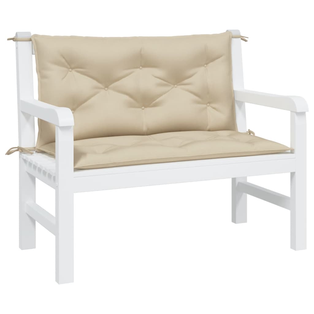 Cuscini Panca da Giardino 2pz Beige 100x50x7cm Tessuto Oxford | homemem39