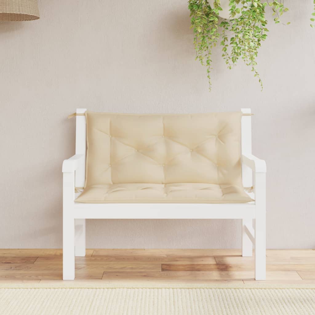Cuscini Panca da Giardino 2pz Beige 100x50x7cm Tessuto Oxford | homemem39