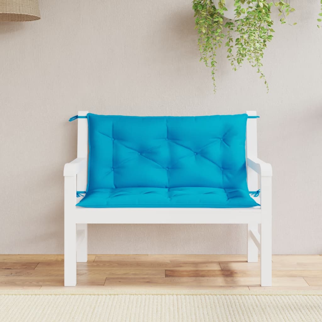 Cuscini per Panca 2 pz Azzurri 100x50x7cm in Tessuto Oxford | homemem39
