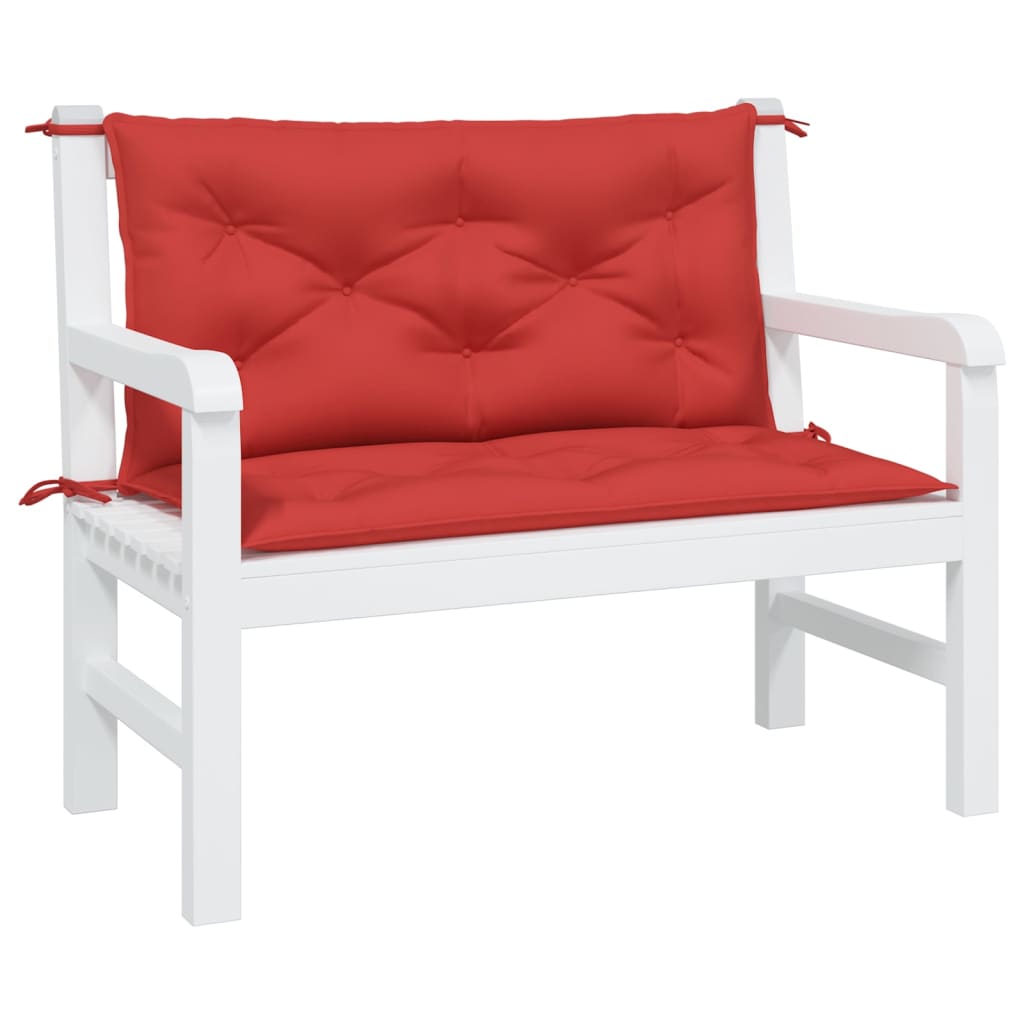 Cuscini per Panca 2 pz Rossi 100x50x7cm in Tessuto Oxford | homemem39