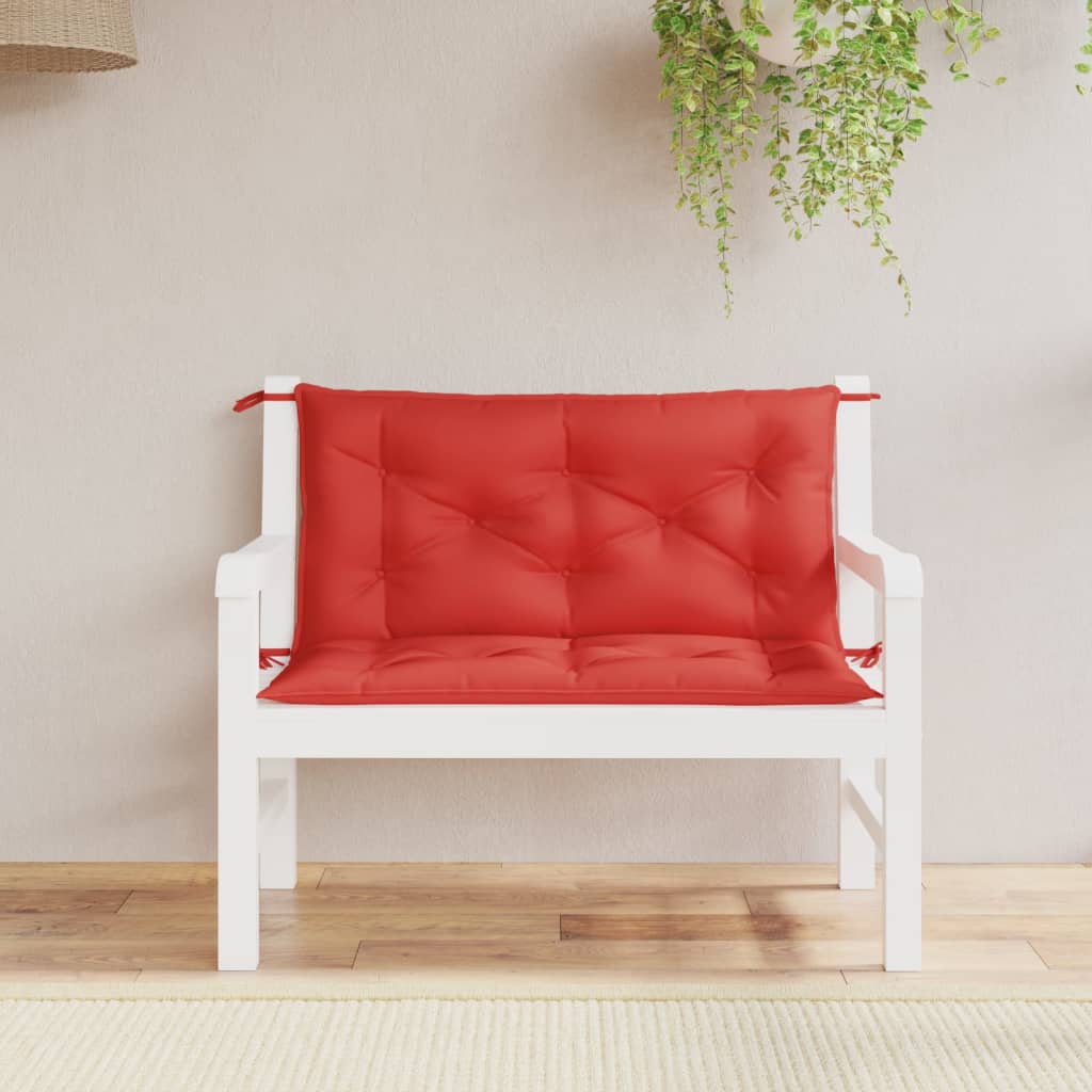 Cuscini per Panca 2 pz Rossi 100x50x7cm in Tessuto Oxford | homemem39