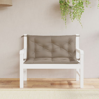 Cuscini Panca da Giardino 2pz Tortora 100x50x7cm Tessuto Oxford | homemem39