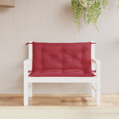 Cuscini per Panca 2 pz Rosso Vino 100x50x7cm in Tessuto Oxford - homemem39
