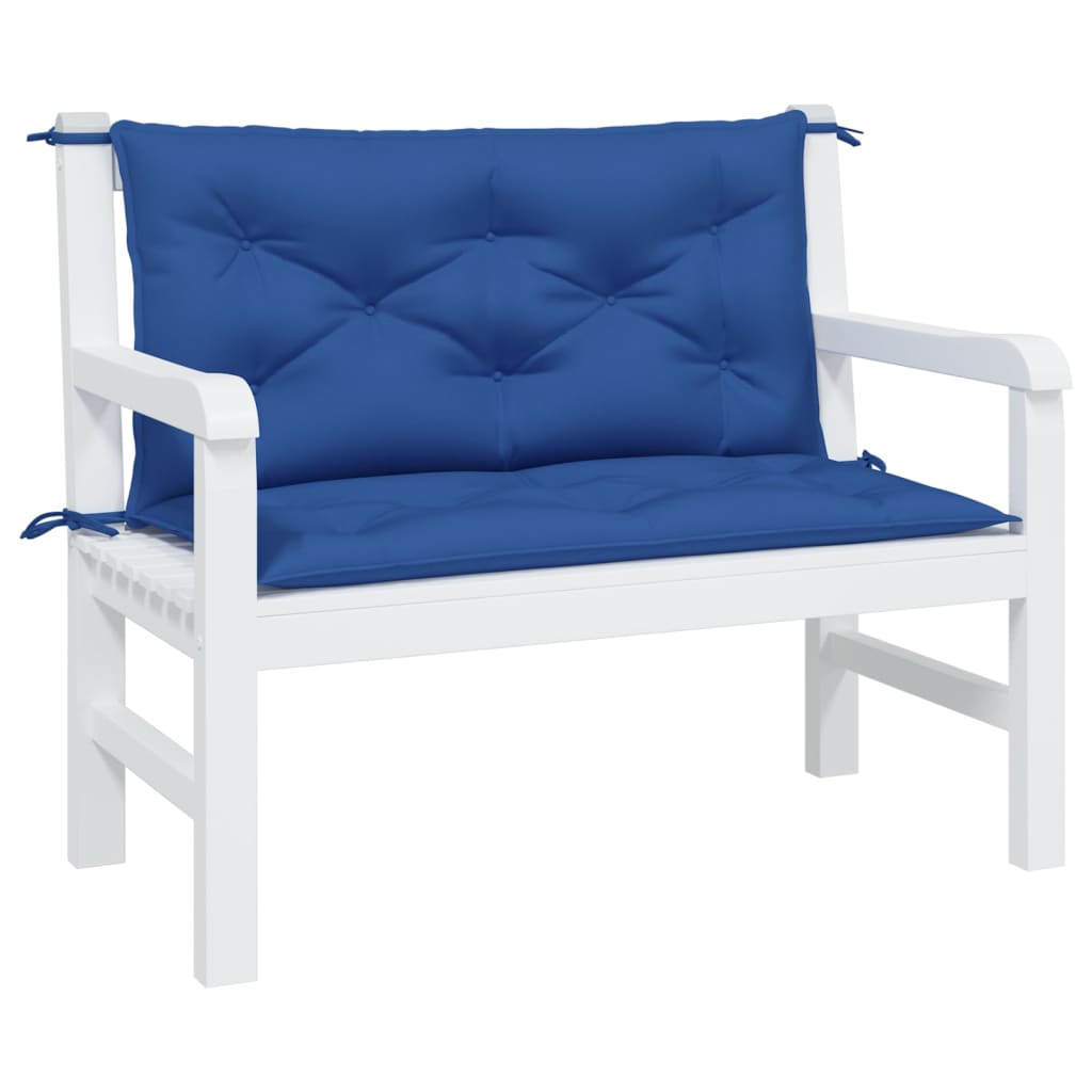 Cuscini Panca Giardino 2pz Blu Reale 100x50x7 cm Tessuto Oxford | homemem39