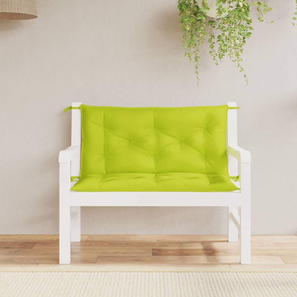 Cuscini per Panca 2 pz Verde Intenso 100x50x7 cm Tessuto Oxford | homemem39
