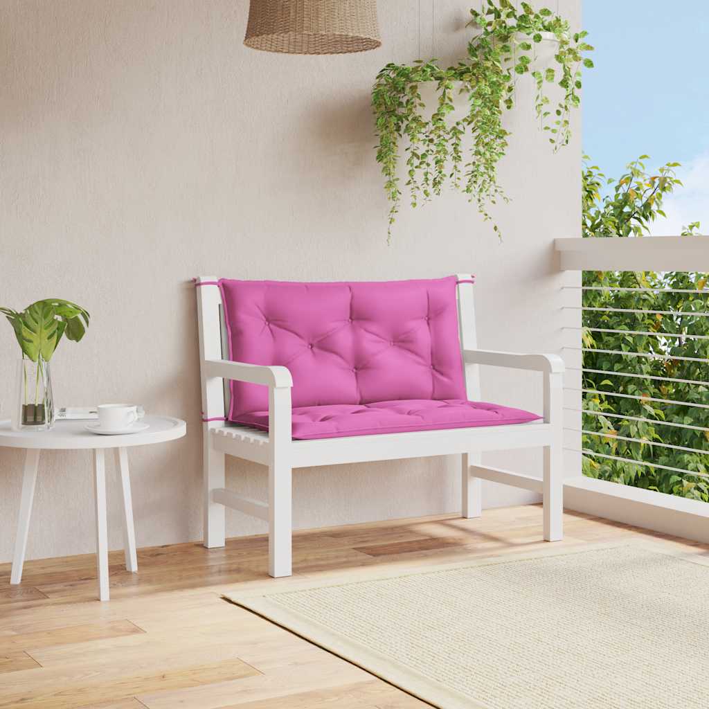 Cuscini per Panca da Giardino 2 pz Rosa 100x50x7 cm in Tessuto