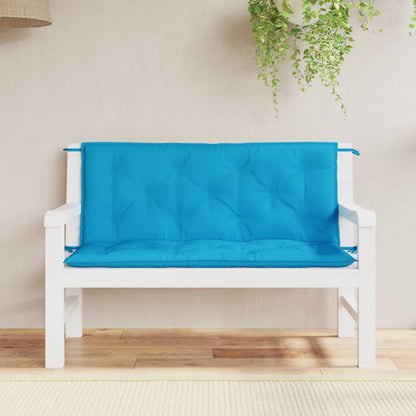 Cuscini per Panca 2 pz Azzurri 120x50x7cm in Tessuto Oxford | homemem39