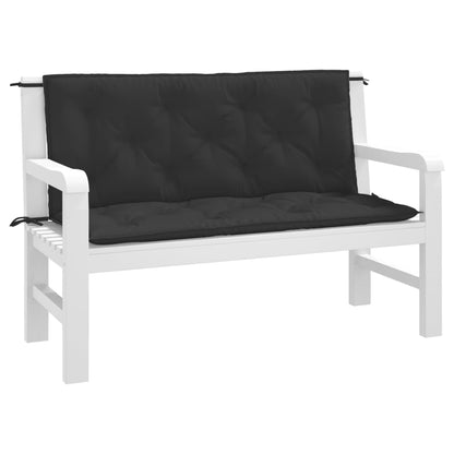 Cuscini per Panca 2 pz Neri 120x50x7 cm in Tessuto Oxford | homemem39