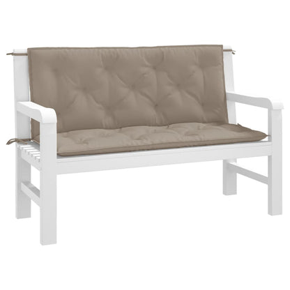 Cuscini per Panca 2 pz Tortora 120x50x7 cm in Tessuto Oxford | homemem39