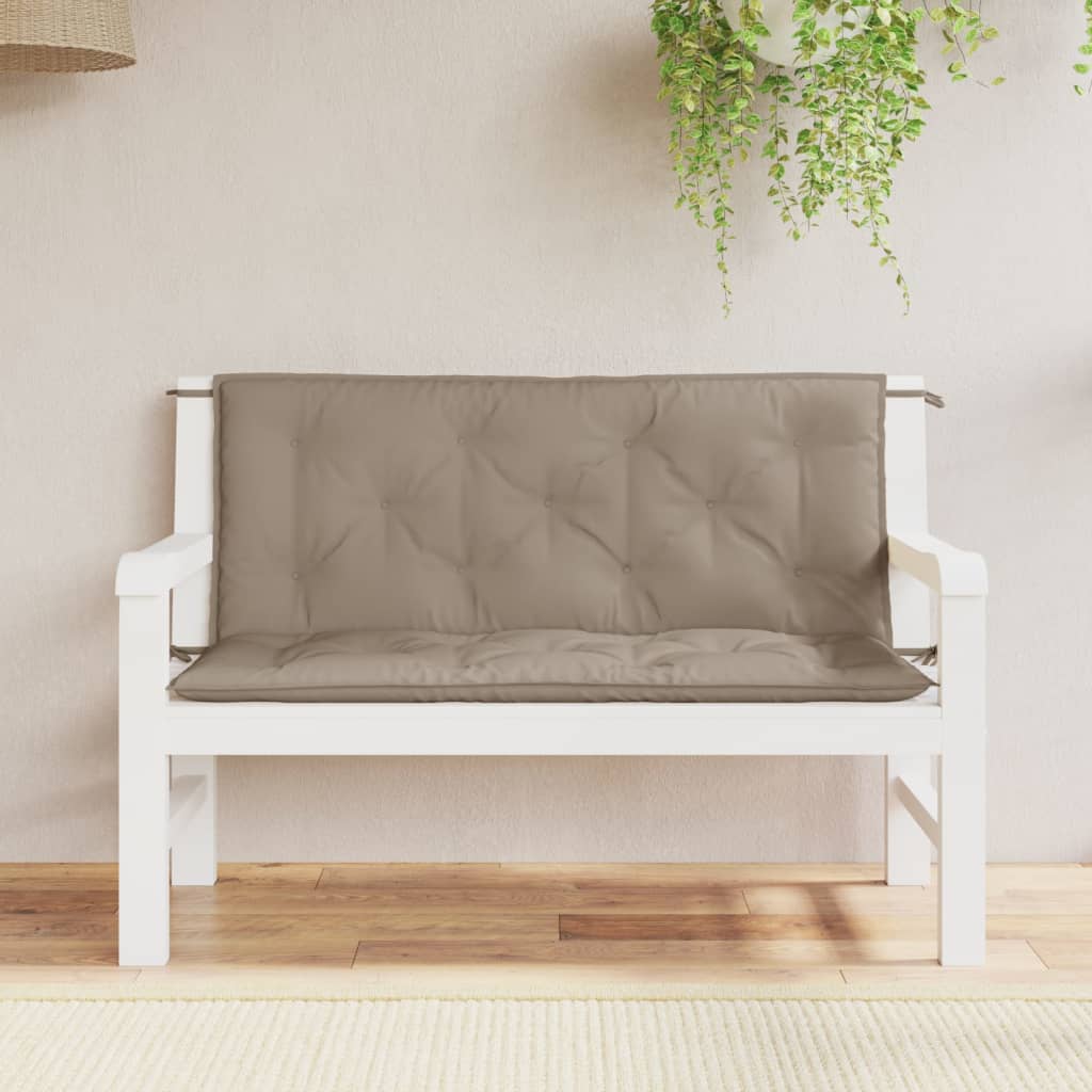 Cuscini per Panca 2 pz Tortora 120x50x7 cm in Tessuto Oxford | homemem39