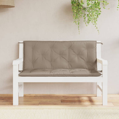 Cuscini per Panca 2 pz Tortora 120x50x7 cm in Tessuto Oxford | homemem39