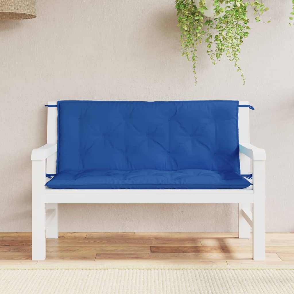 Cuscini per Panca 2 pz Blu 120x50x7 cm in Tessuto Oxford | homemem39