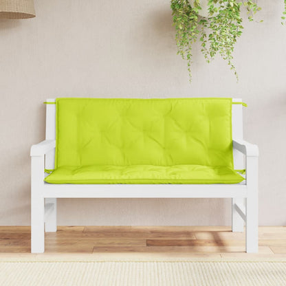 Cuscini per Panca 2 pz Verde Intenso 120x50x7 cm Tessuto Oxford | homemem39