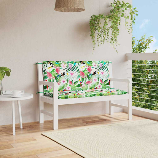 Cuscini Panca da Giardino 2pz Multicolore 120x50x7cm in Tessuto - homemem39