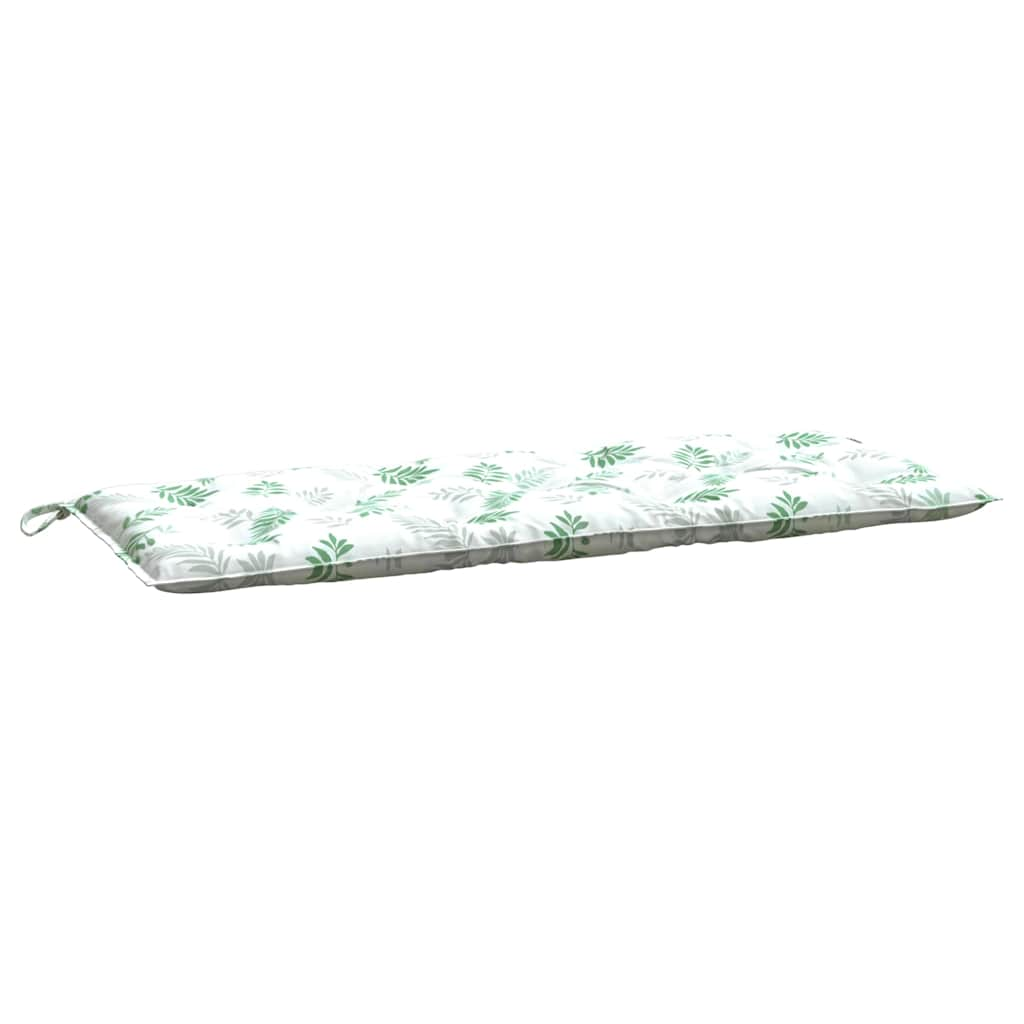 Cuscini Panca Giardino 2 pz Motivo a Foglie 120x50x7 cm Tessuto - homemem39