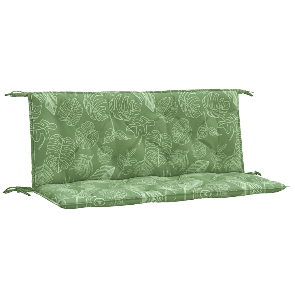 Cuscini Panca Giardino 2 pz Motivo a Foglie 120x50x7 cm Tessuto - homemem39