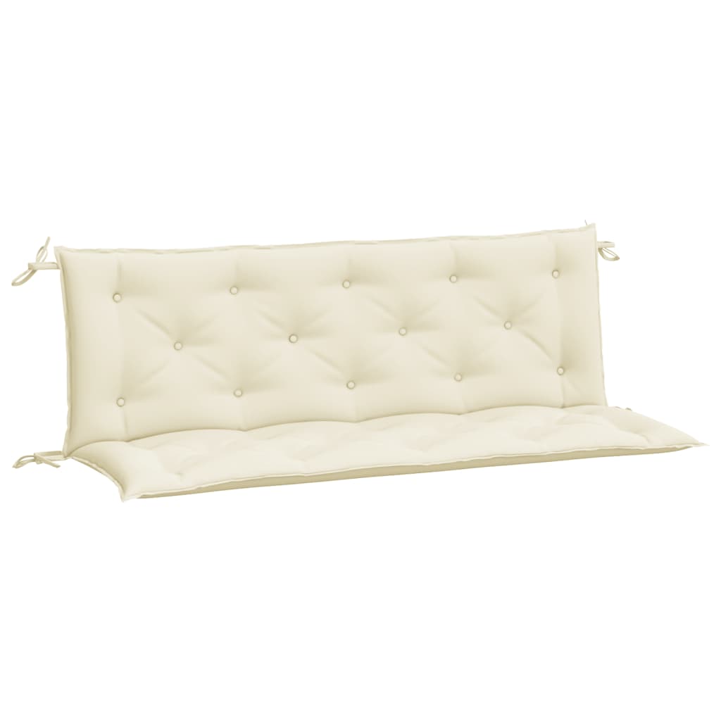 Cuscini Panca Giardino 2pz Bianco Crema 150x50x7 Tessuto Oxford | homemem39