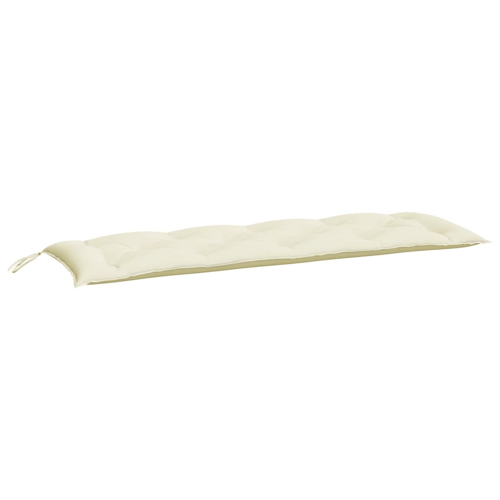 Cuscini Panca Giardino 2pz Bianco Crema 150x50x7 Tessuto Oxford | homemem39