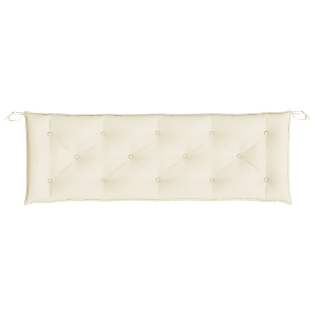 Cuscini Panca Giardino 2pz Bianco Crema 150x50x7 Tessuto Oxford | homemem39