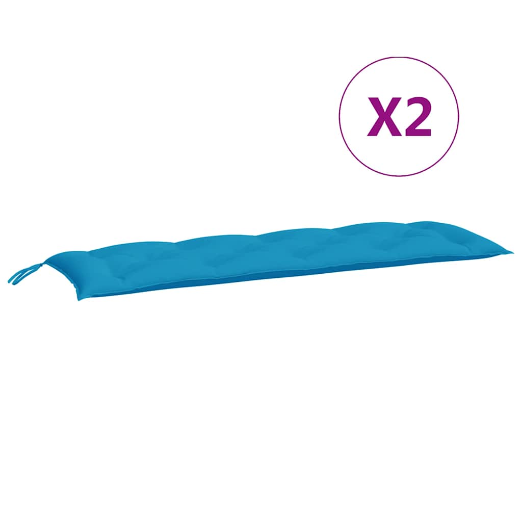 Cuscini per Panca 2 pz Azzurri 150x50x7 cm in Tessuto Oxford | homemem39
