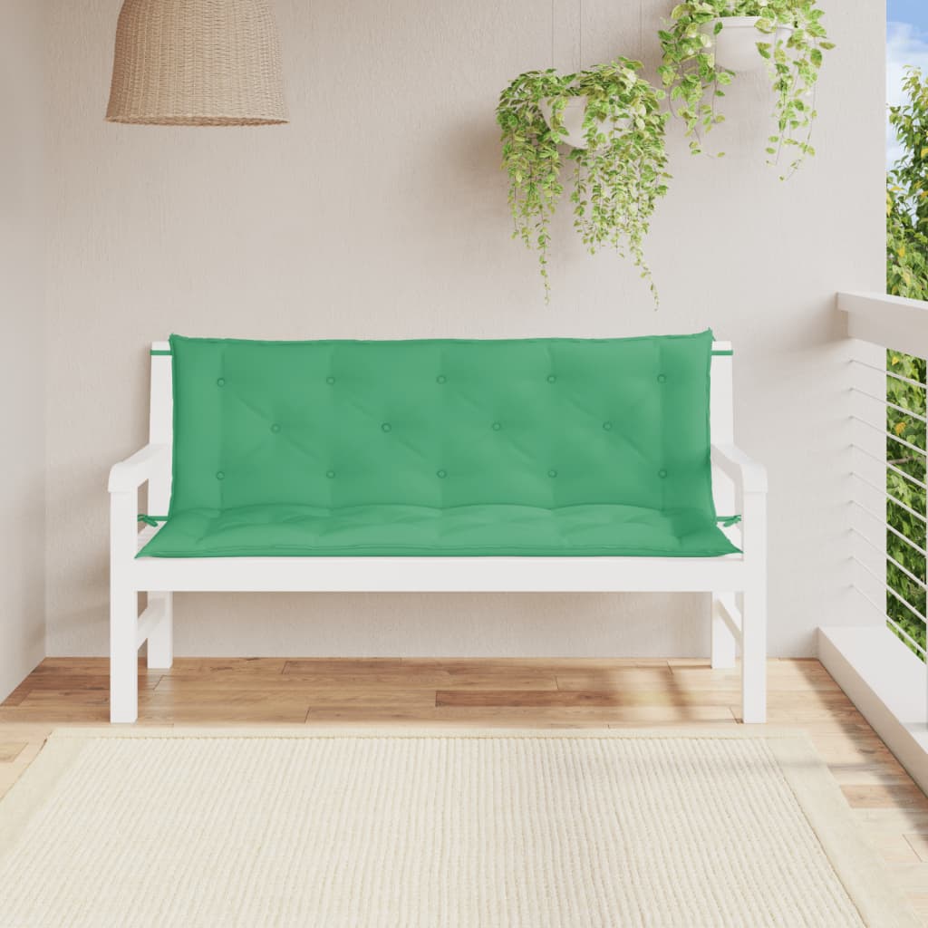Cuscini per Panca 2 pz Verdi 150x50x7 cm in Tessuto Oxford | homemem39