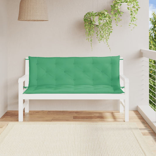 Cuscini per Panca 2 pz Verdi 150x50x7 cm in Tessuto Oxford | homemem39