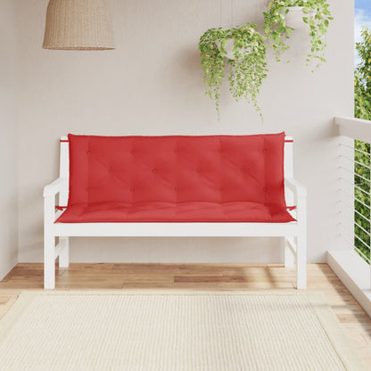 Cuscini per Panca 2 pz Rossi 150x50x7 cm in Tessuto Oxford | homemem39