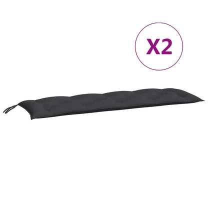 Cuscini per Panca 2 pz Nero 150x50x7 cm in Tessuto Oxford | homemem39
