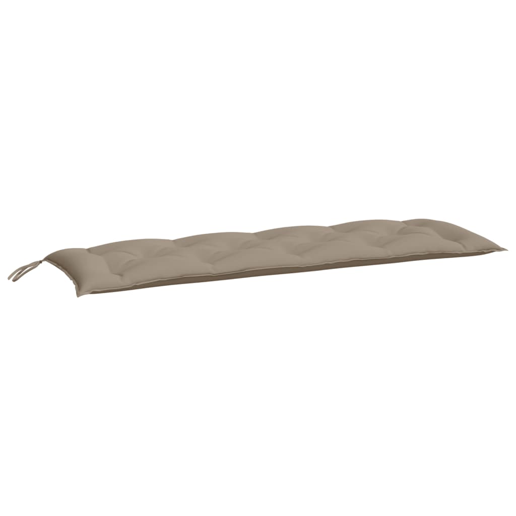 Cuscini Panca da Giardino 2pz Tortora 150x50x7cm Tessuto Oxford - homemem39