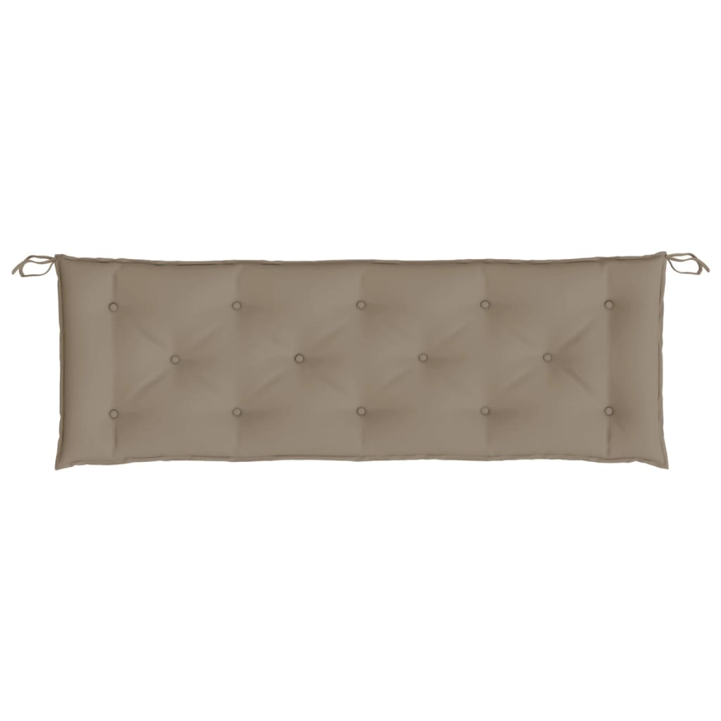 Cuscini Panca da Giardino 2pz Tortora 150x50x7cm Tessuto Oxford | homemem39