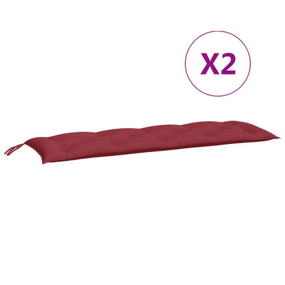 Cuscini per Panca 2 pz Rosso Vino 150x50x7 cm in Tessuto Oxford | homemem39