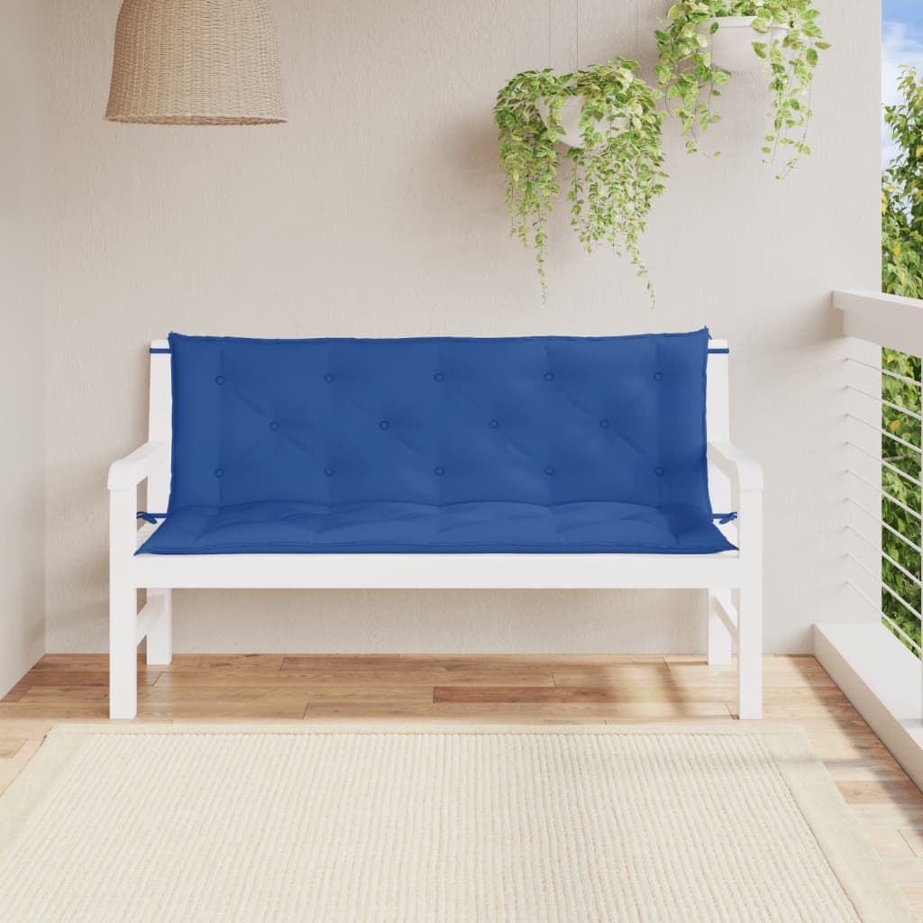 Cuscini per Panca 2 pz Blu 150x50x7 cm in Tessuto Oxford | homemem39