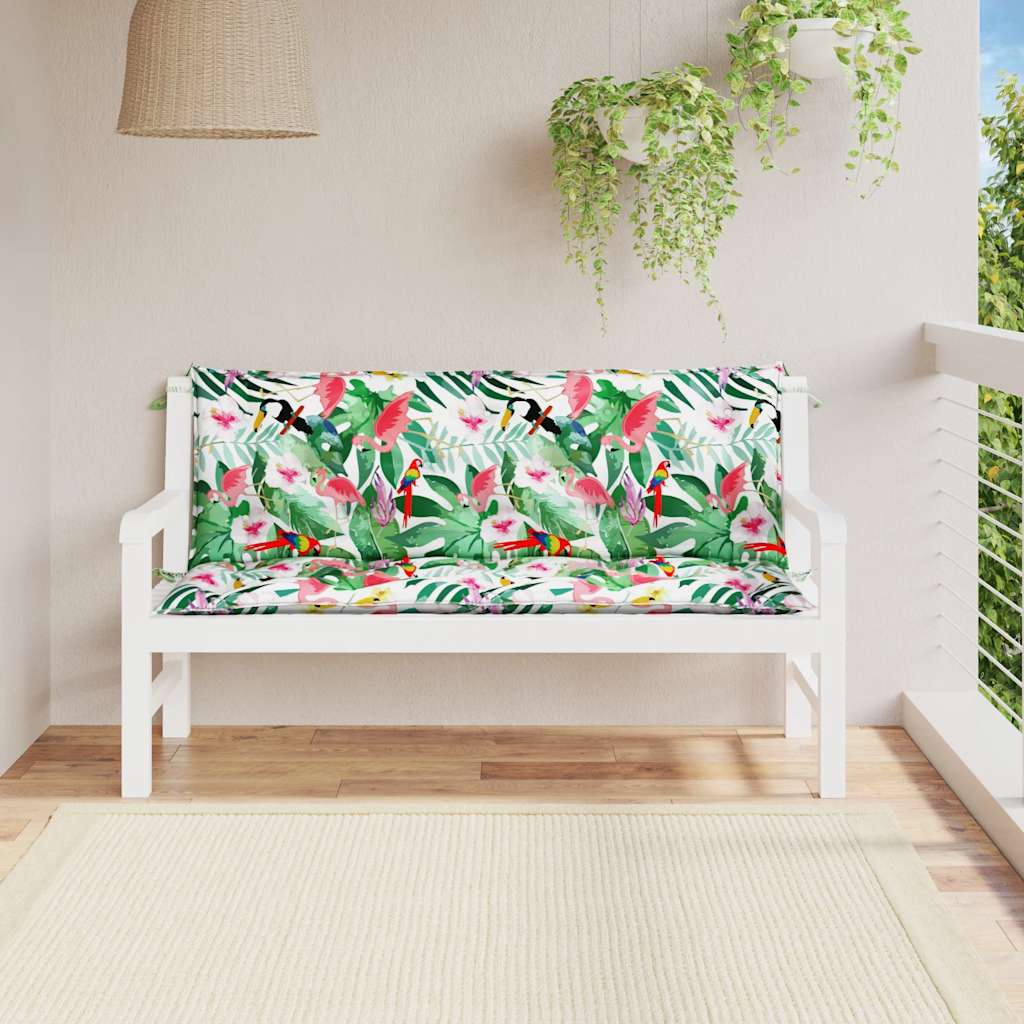 Cuscini Panca da Giardino 2pz Multicolore 150x50x7cm in Tessuto - homemem39