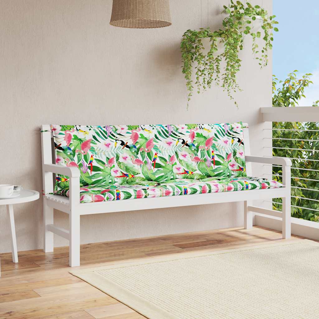 Cuscini Panca da Giardino 2pz Multicolore 150x50x7cm in Tessuto - homemem39