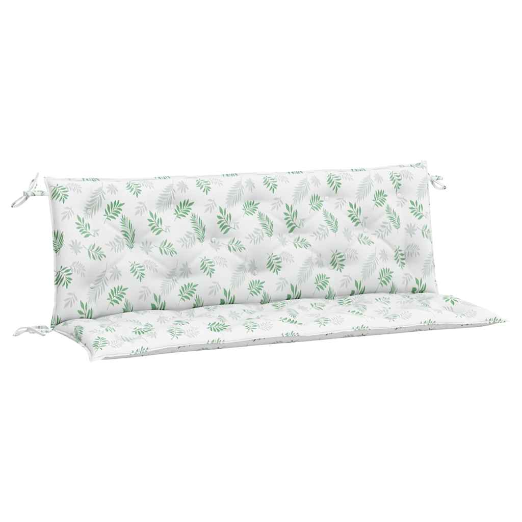 Cuscini Panca Giardino 2 pz Motivo a Foglie Tessuto