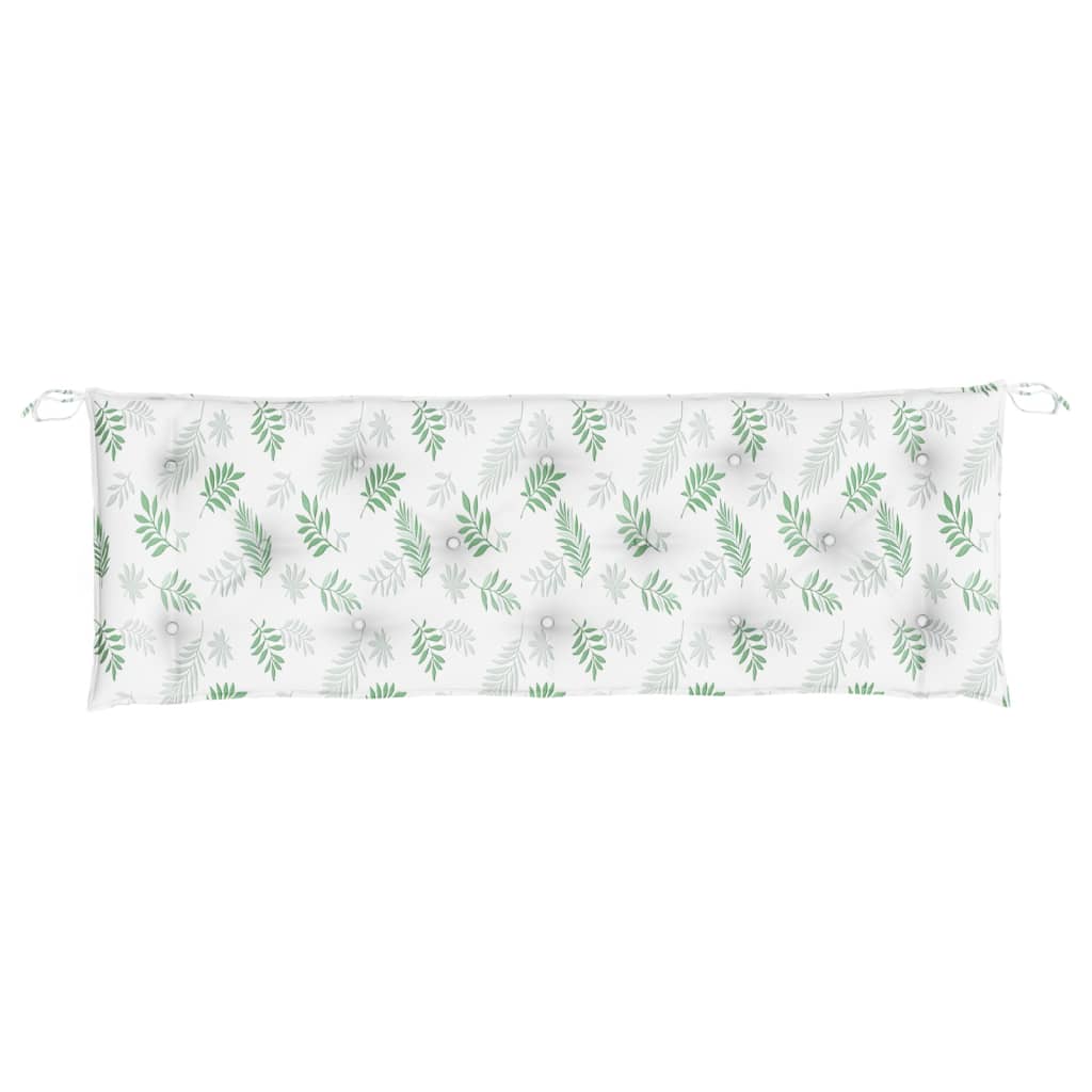 Cuscini Panca Giardino 2 pz Motivo a Foglie 150x50x7 cm Tessuto - homemem39