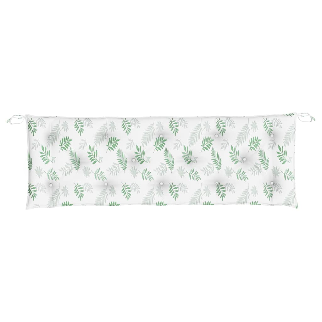 Cuscini Panca Giardino 2 pz Motivo a Foglie 150x50x7 cm Tessuto - homemem39