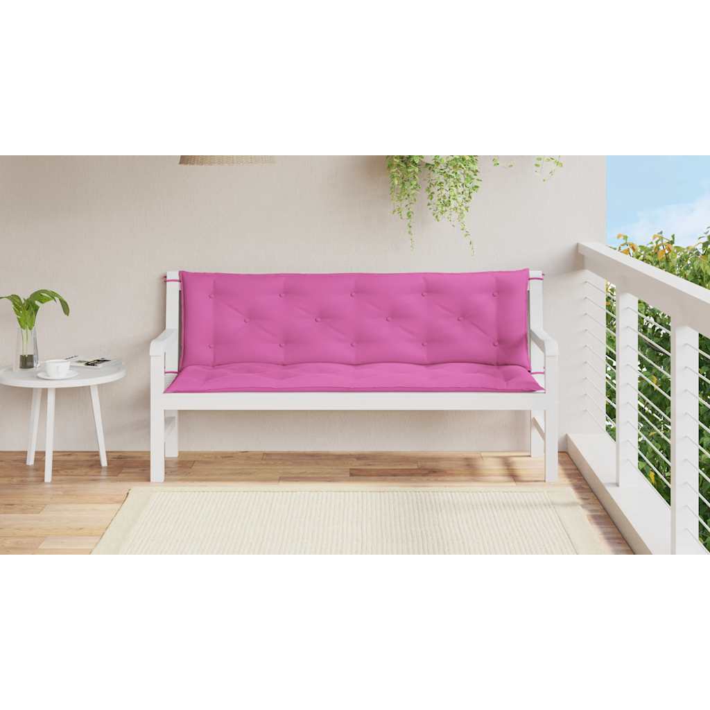 Cuscini per Panca da Giardino 2 pz Rosa 150x50x7 cm in Tessuto - homemem39