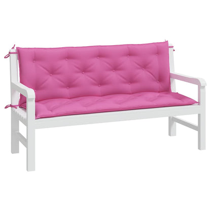 Cuscini per Panca da Giardino 2 pz Rosa 150x50x7 cm in Tessuto - homemem39