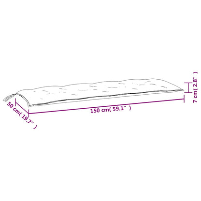 Cuscini per Panca da Giardino 2 pz Turchese 150x50x7 cm Tessuto