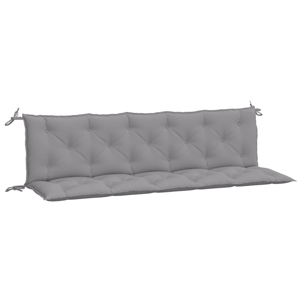 Cuscini Panca da Giardino 2pz Grigi 180x50x7cm Tessuto Oxford | homemem39