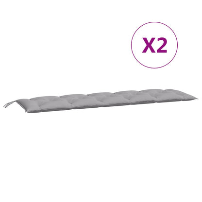 Cuscini Panca da Giardino 2pz Grigi 180x50x7cm Tessuto Oxford | homemem39