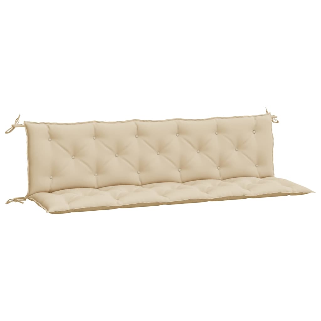 Cuscini Panca da Giardino 2pz Beige 180x50x7 cm Tessuto Oxford - homemem39